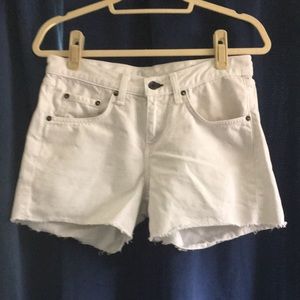 rag & bone | White Jean Shorts